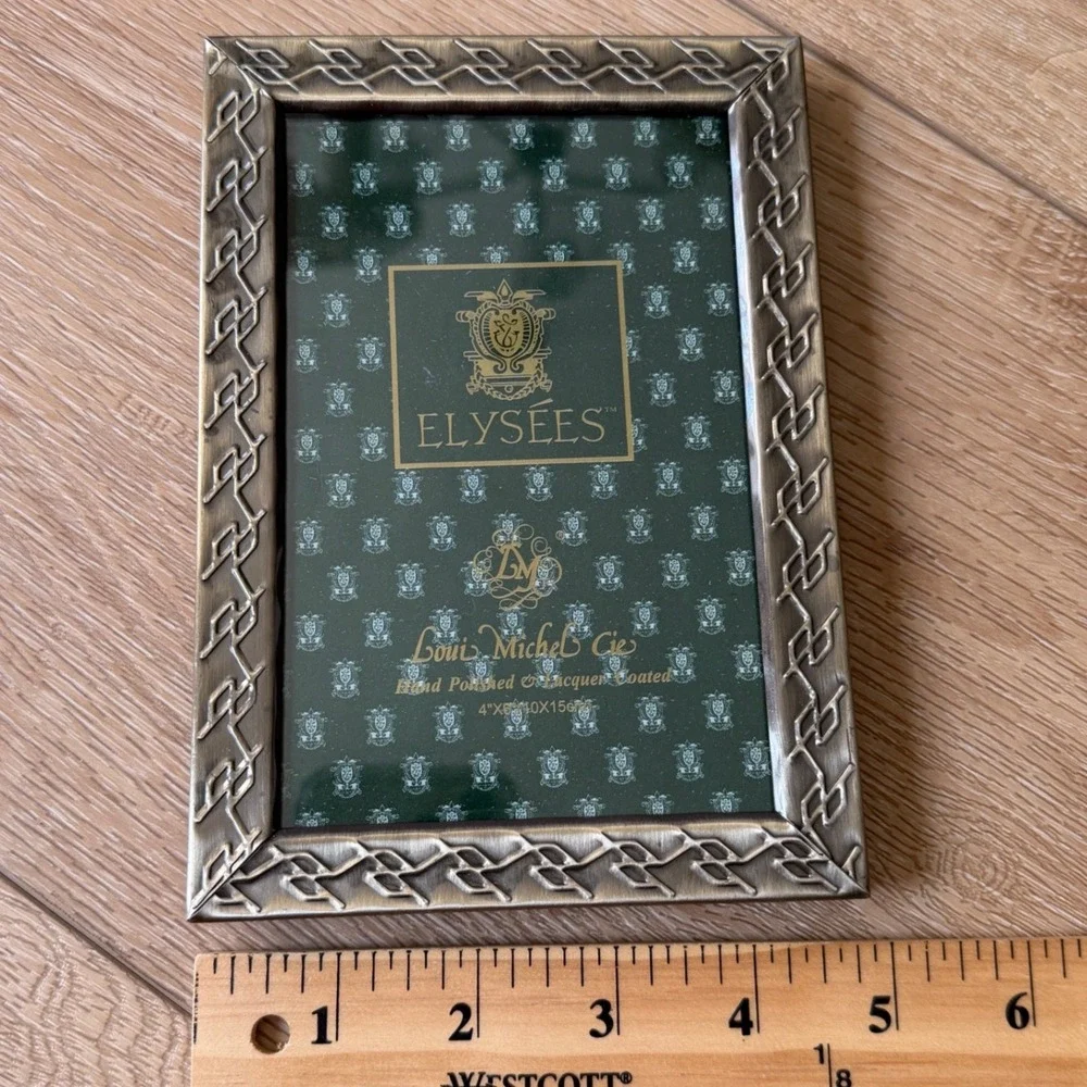 Louis Michel Cie Elysees 4x6 Picture Frame Silver Hand Polished Lacquer Coated